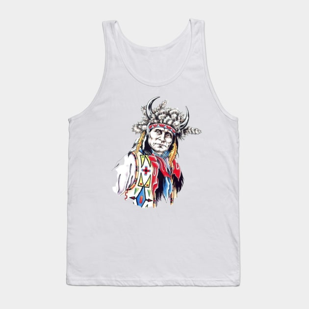 Native American chief Tank Top by lemirbashir